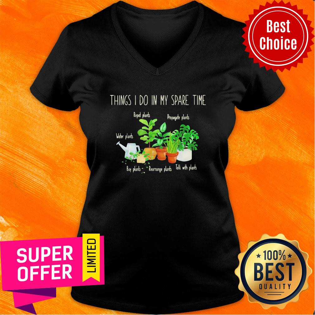 Awesome Things I Do In My Spare Time Plant Shirt - Image 3