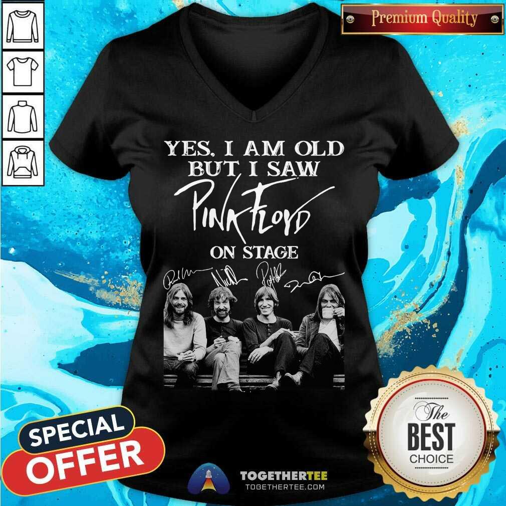 Nice Yes I Am Old But I Saw Pink Floyd On Stage Signatures Shirt - Image 2