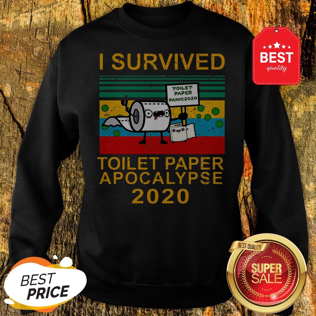 Pretty I Survived Toilet Paper Apocalypse 2020 Vintage Shirt - Image 4
