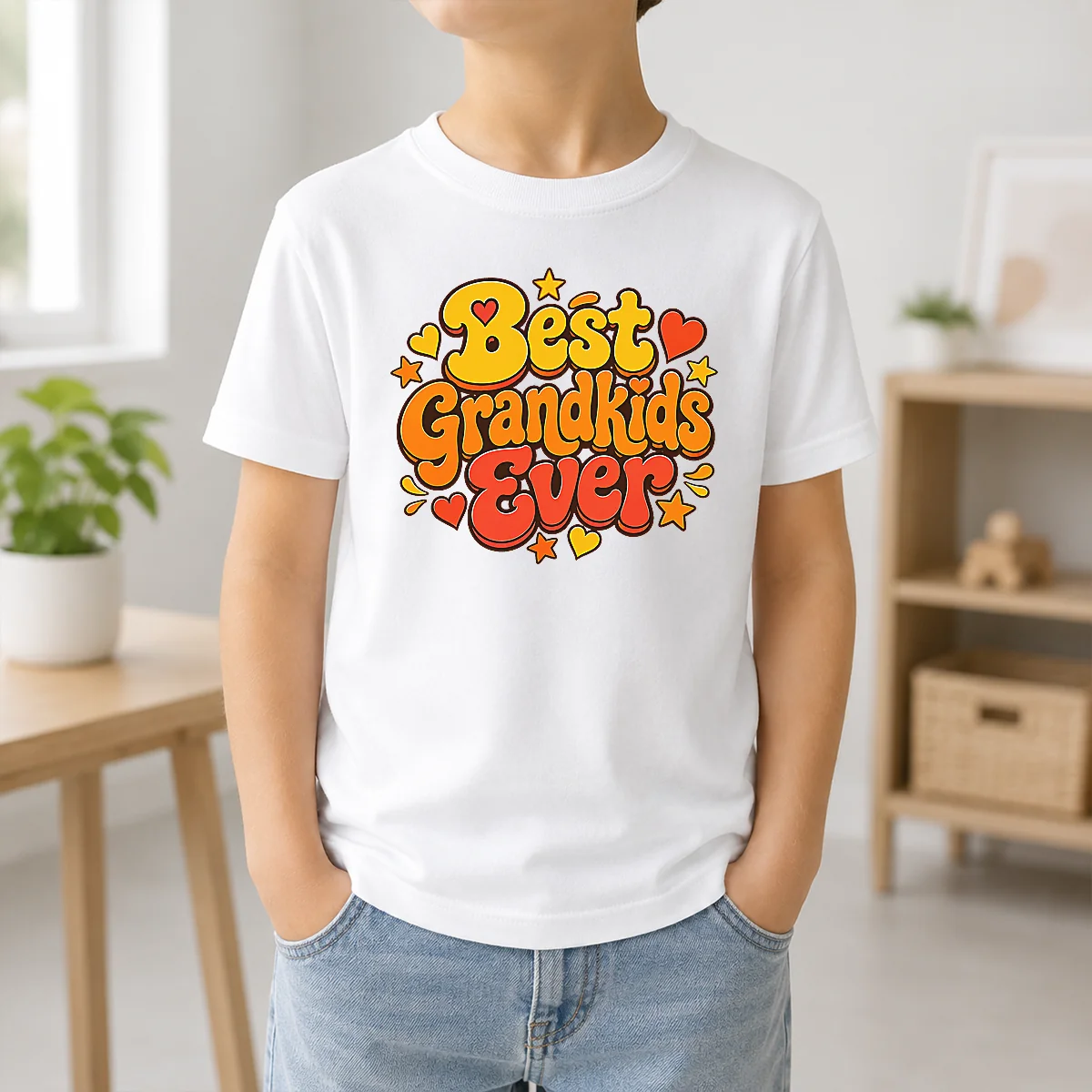 Pretty Groovy Retro Grandkids Celebration Shirt - Image 9