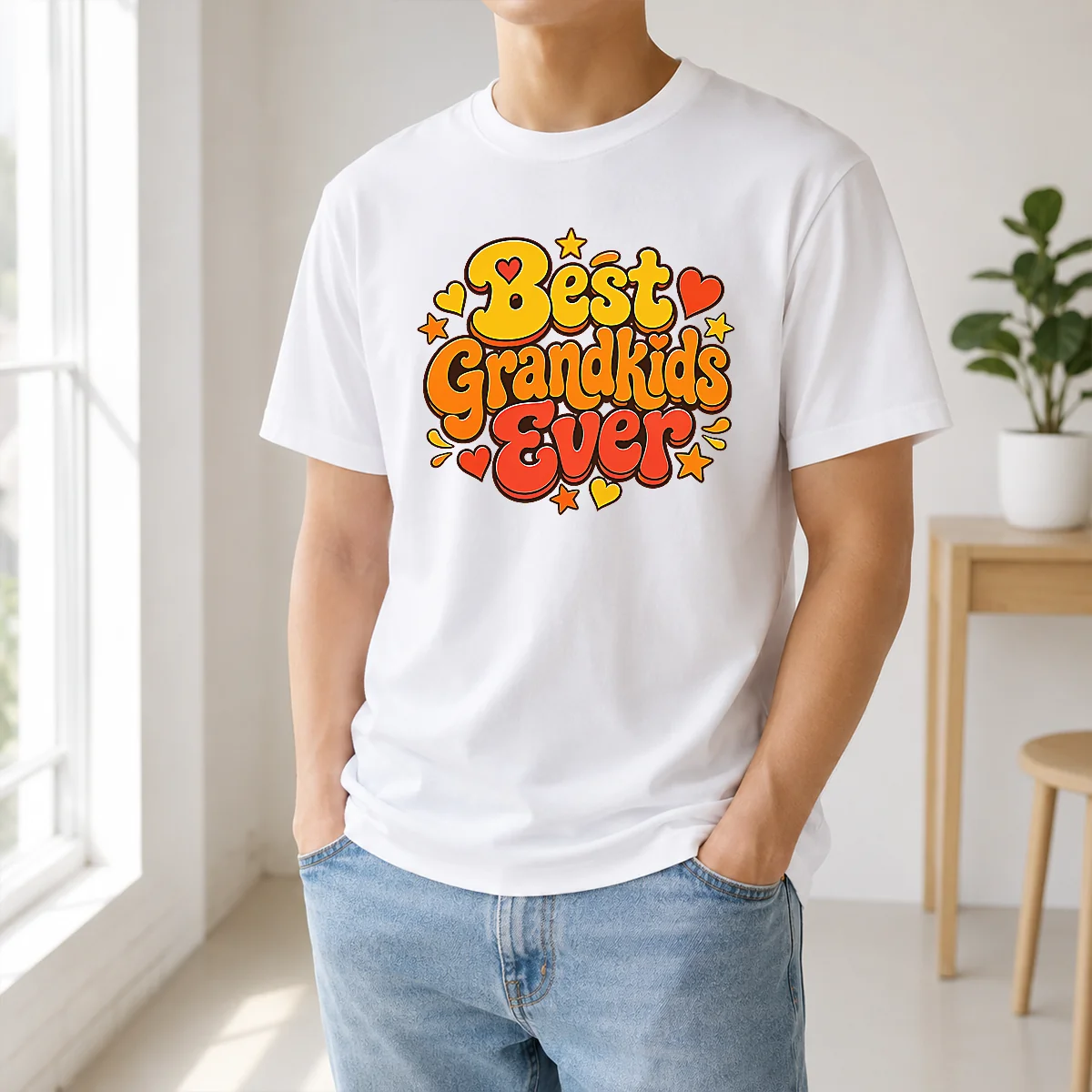Pretty Groovy Retro Grandkids Celebration Shirt
