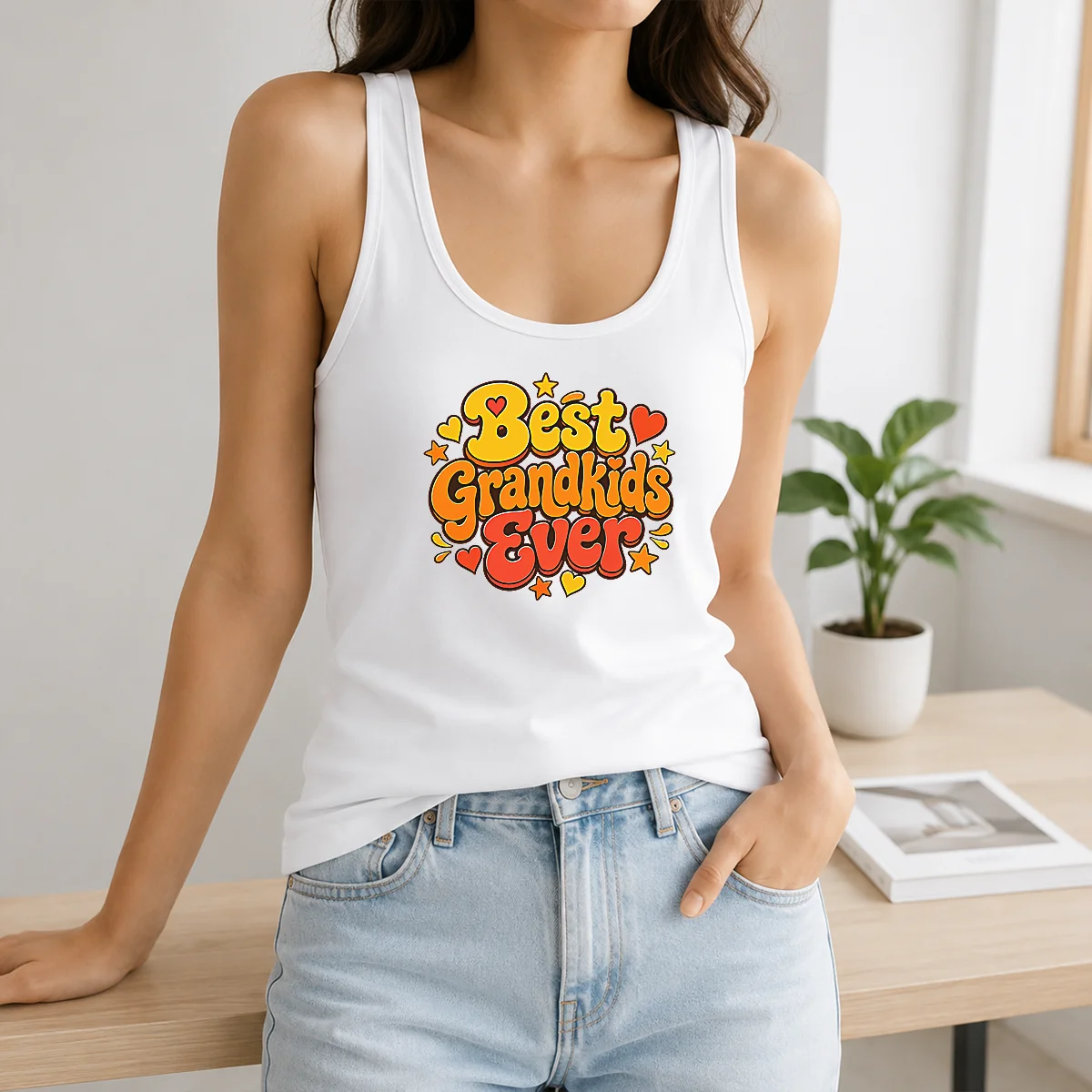 Pretty Groovy Retro Grandkids Celebration Shirt - Image 3