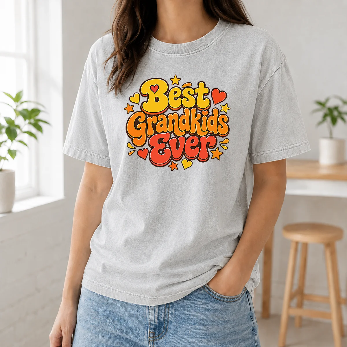 Pretty Groovy Retro Grandkids Celebration Shirt - Image 8