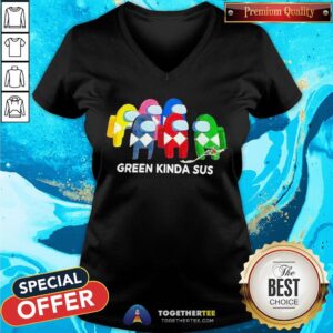 Alternative view of Cute Power Rangers Among Us Green Kinda Sus Shirt