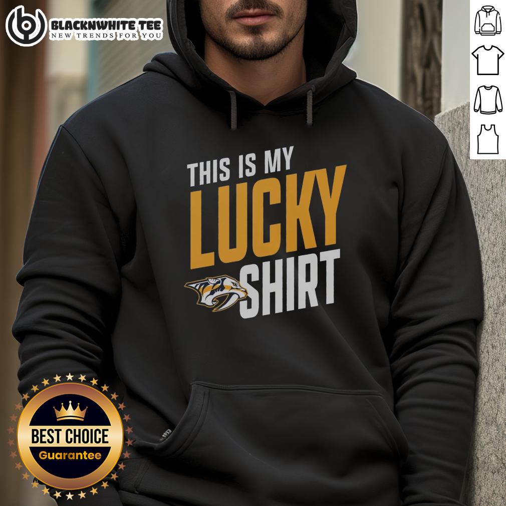 Nice Nashville Predators This Is My Lucky T-Shirt - Image 2