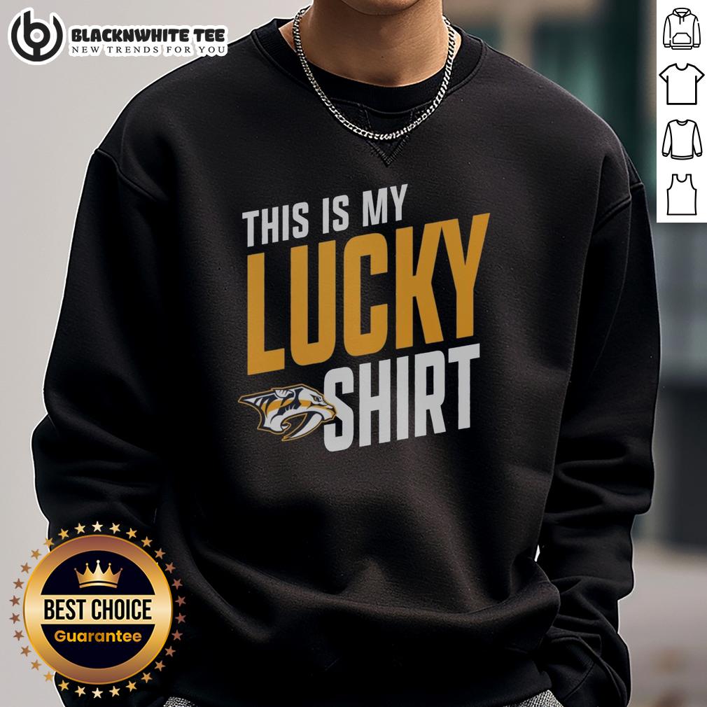 Nice Nashville Predators This Is My Lucky T-Shirt - Image 5
