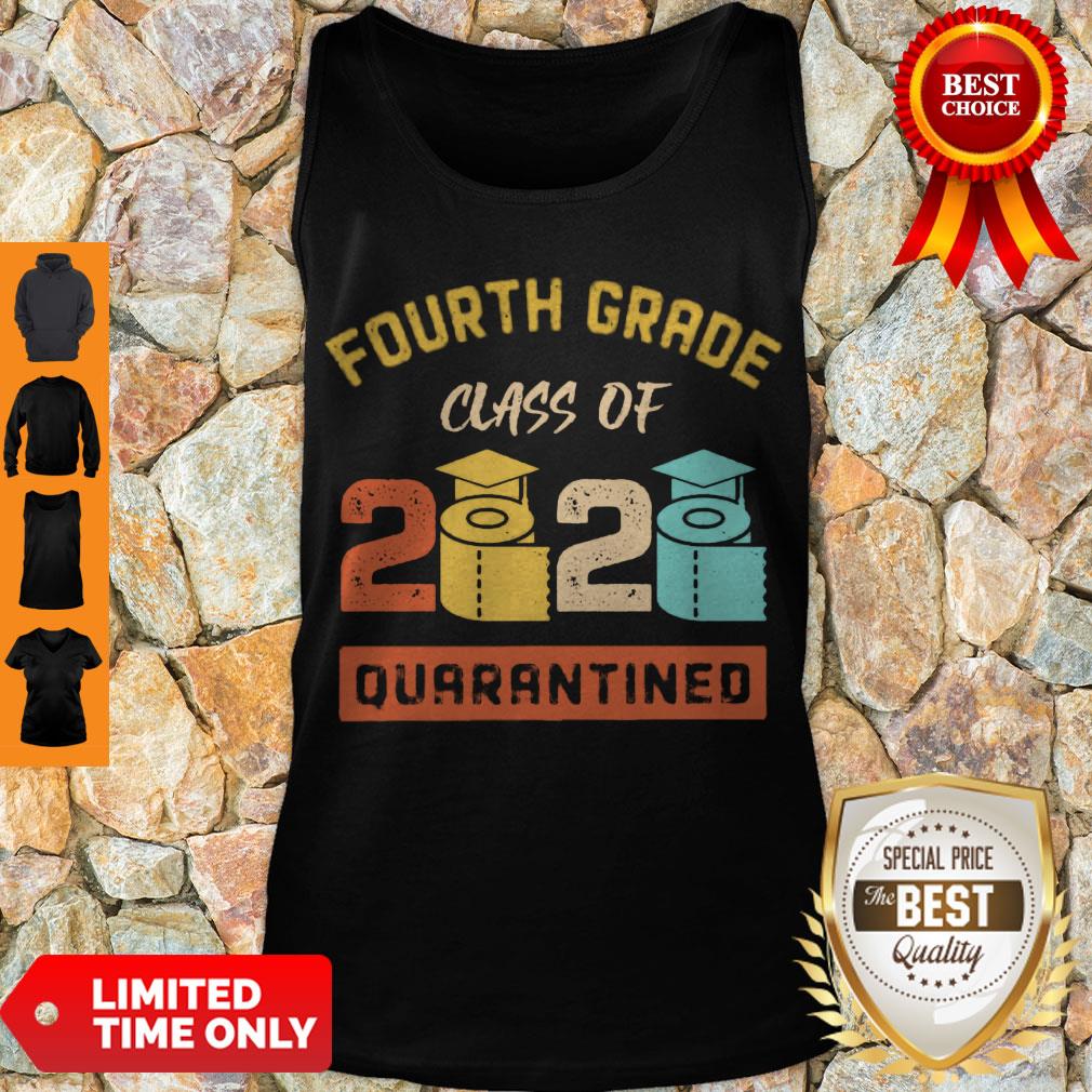 Official Fourth Grade Class Of 2020 Toilet Paper Quarantined Vintage Shirt - Image 4