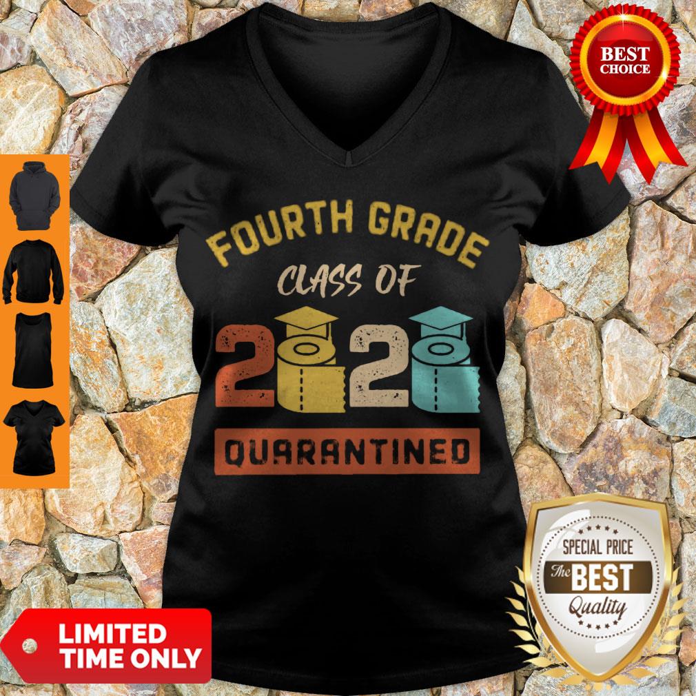 Official Fourth Grade Class Of 2020 Toilet Paper Quarantined Vintage Shirt - Image 5