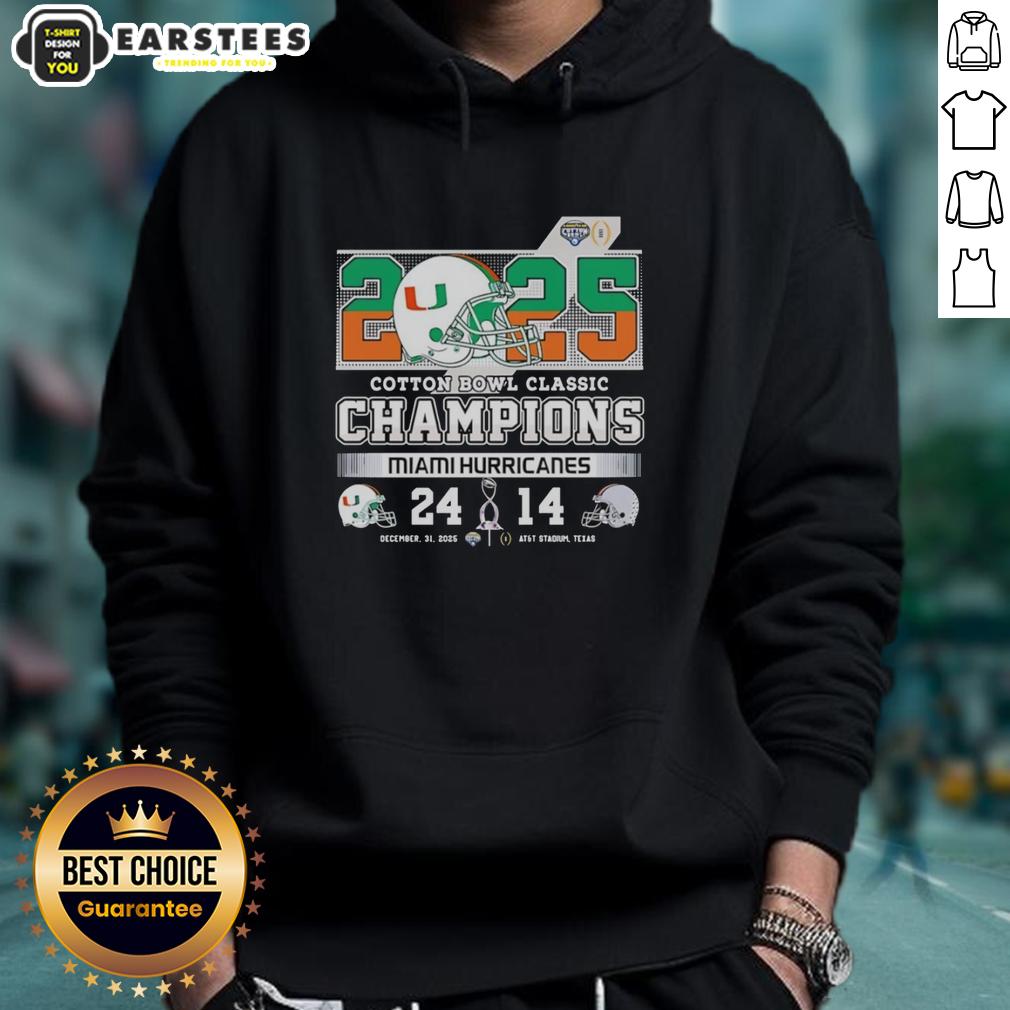 Awesome Miami Hurricanes Beat Ohio State Buckeyes Cotton Bowl Classic 2025 T-Shirt - Image 2