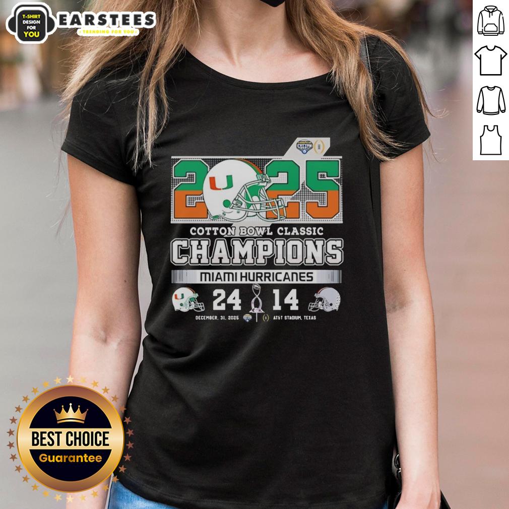 Awesome Miami Hurricanes Beat Ohio State Buckeyes Cotton Bowl Classic 2025 T-Shirt - Image 3