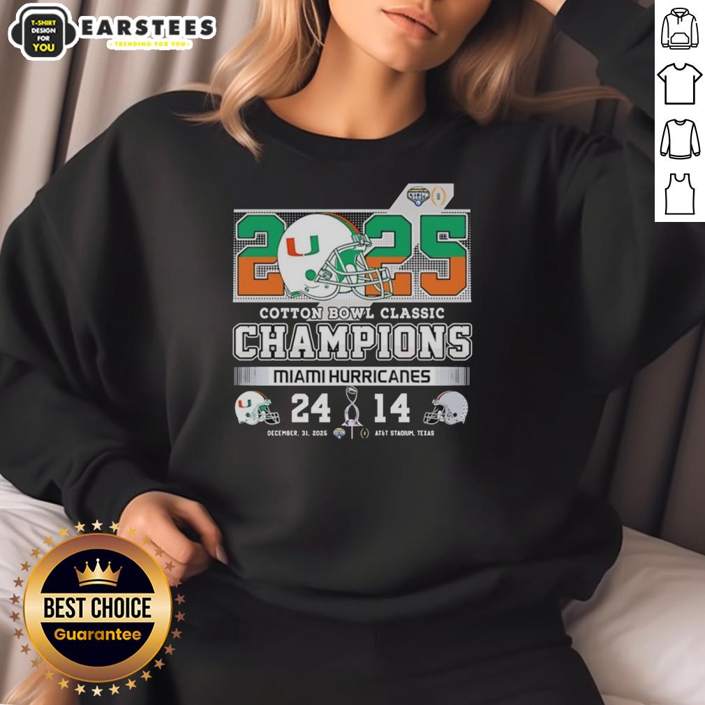 Awesome Miami Hurricanes Beat Ohio State Buckeyes Cotton Bowl Classic 2025 T-Shirt - Image 5