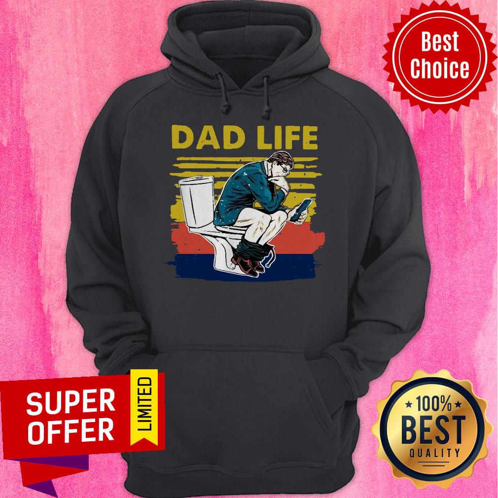 Funny Businessman Thinker On Toilet Dad Life Vintage Shirt - Image 2