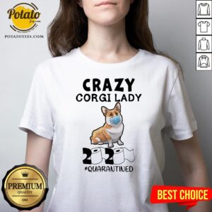 Alternative view of Love Crazy Corgi Lady 2020 Quarantined Shirt