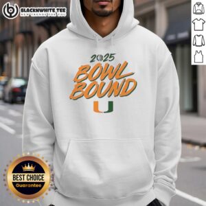 Alternative view of Good Miami Hurricanes Football 2025 Bowl Bound T-Shirt