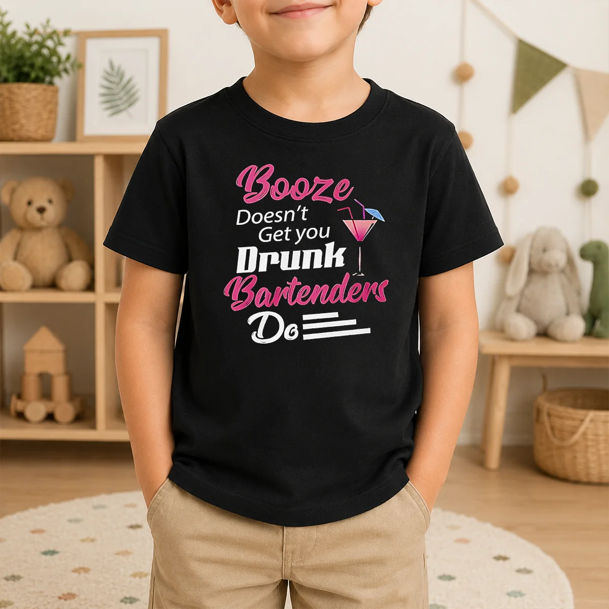 Hot Pretty Booze Doesn't Get You Drunk Bartenders Do Shirt - Image 9