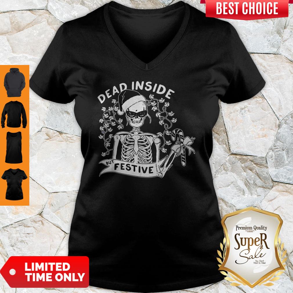 Official Dead Inside But Festive Christmas Shirt - Image 3