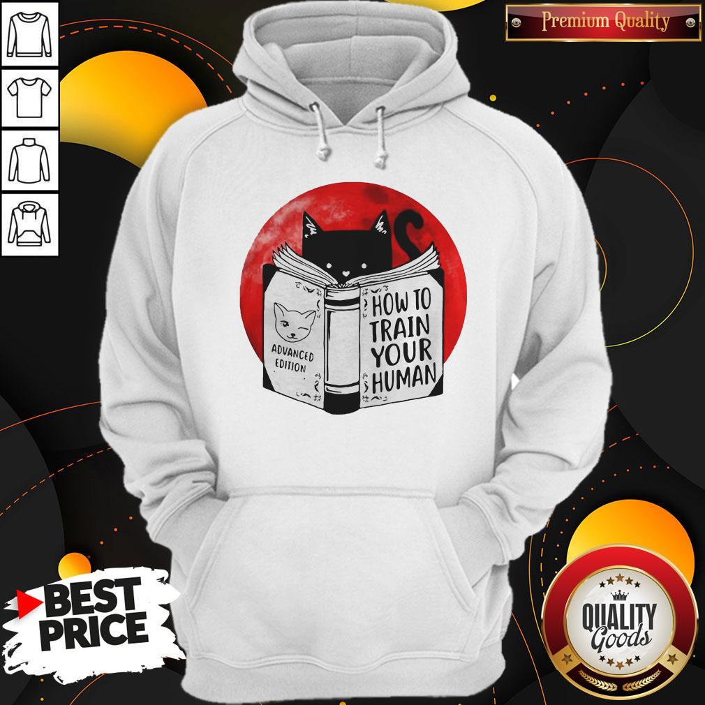 Black Cat Advanced Edition How To Train Your Human Moon Shirt - Image 3