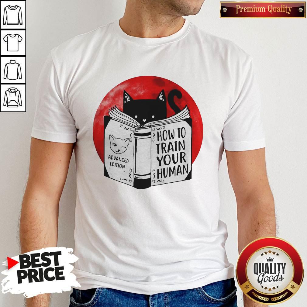 Black Cat Advanced Edition How To Train Your Human Moon Shirt