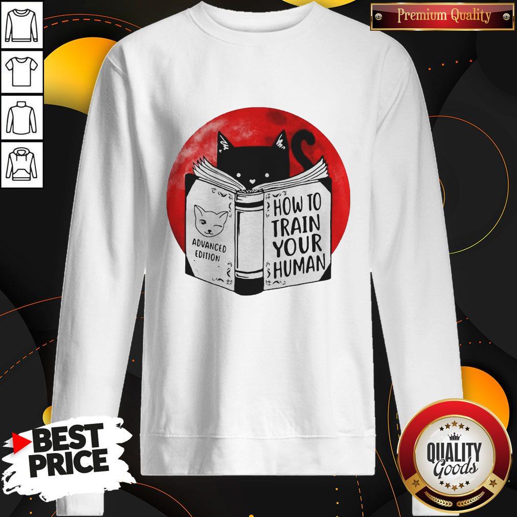 Black Cat Advanced Edition How To Train Your Human Moon Shirt - Image 5
