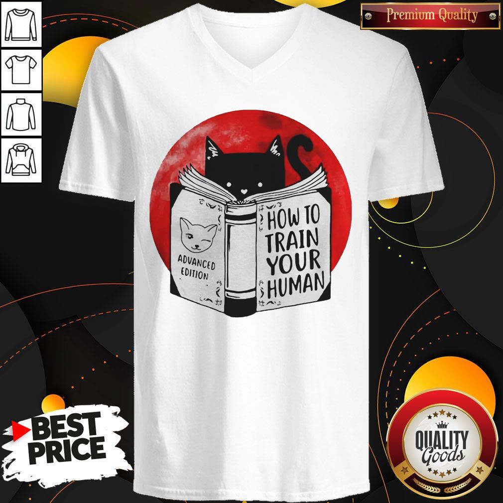 Black Cat Advanced Edition How To Train Your Human Moon Shirt - Image 2