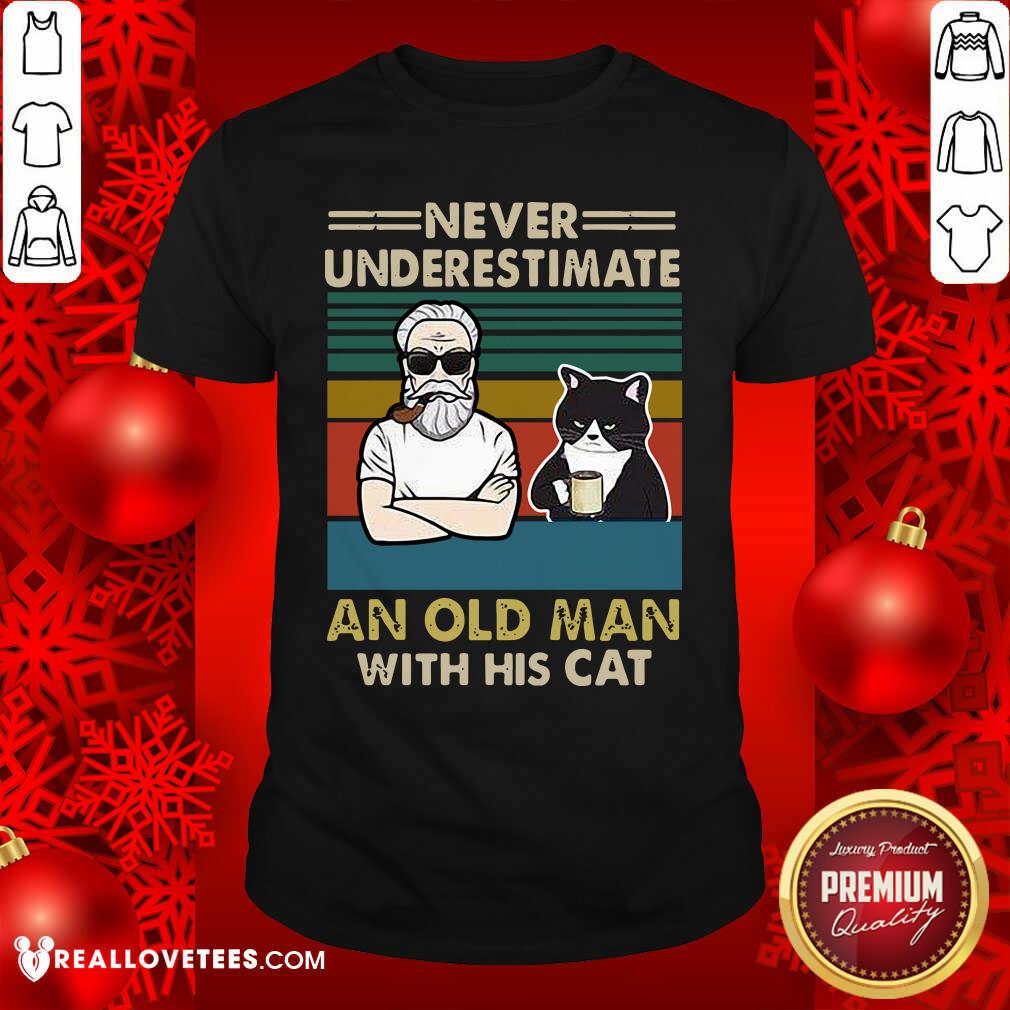 Beautiful Never Underestimate An Old Man With His Cats Personalized Shirt
