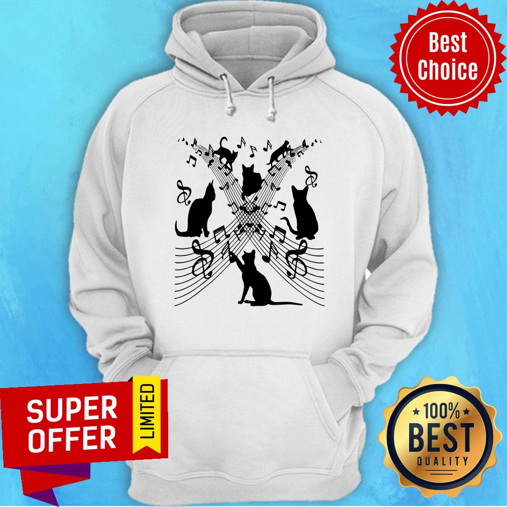 Funny Cute Cat Kitty Playing Music Shirt - Image 5