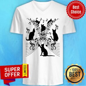 Alternative view of Funny Cute Cat Kitty Playing Music Shirt