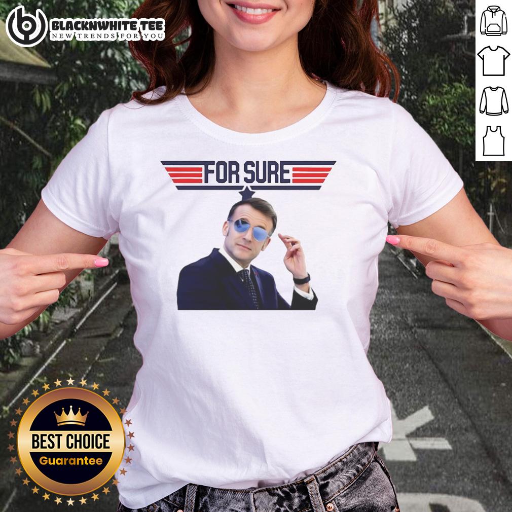 Good Emmanuel Macron For Sure X Top Gun Logo T-Shirt - Image 3