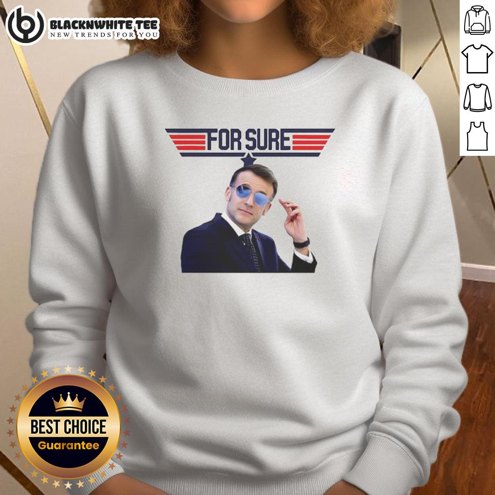 Good Emmanuel Macron For Sure X Top Gun Logo T-Shirt - Image 5