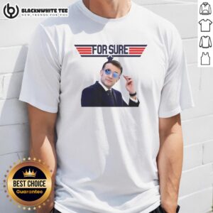 Good Emmanuel Macron For Sure X Top Gun Logo T-Shirt