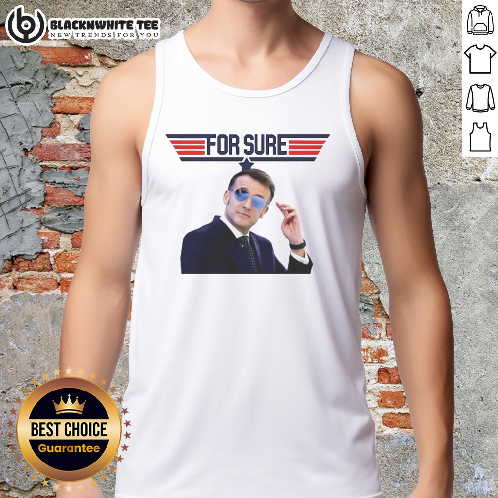 Good Emmanuel Macron For Sure X Top Gun Logo T-Shirt - Image 4
