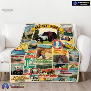 Alternative view of Official Cavallini Visit The National Parks Blanket Fleece Customized Blanket