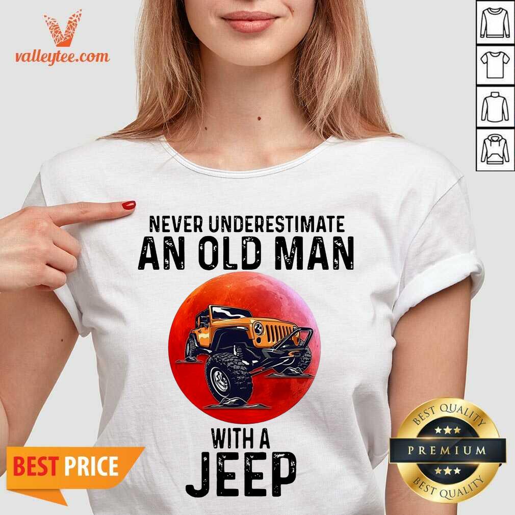 Pretty Never Underestimate An Old Man With A Jeep Shirt - Image 3