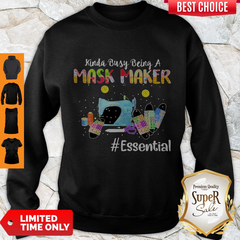 Nice Kinda Busy Being A Mask Maker Essential Shirt - Image 2