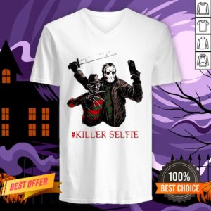 Alternative view of Halloween Freddy Krueger Vs Jason Killer Selfie Shirt