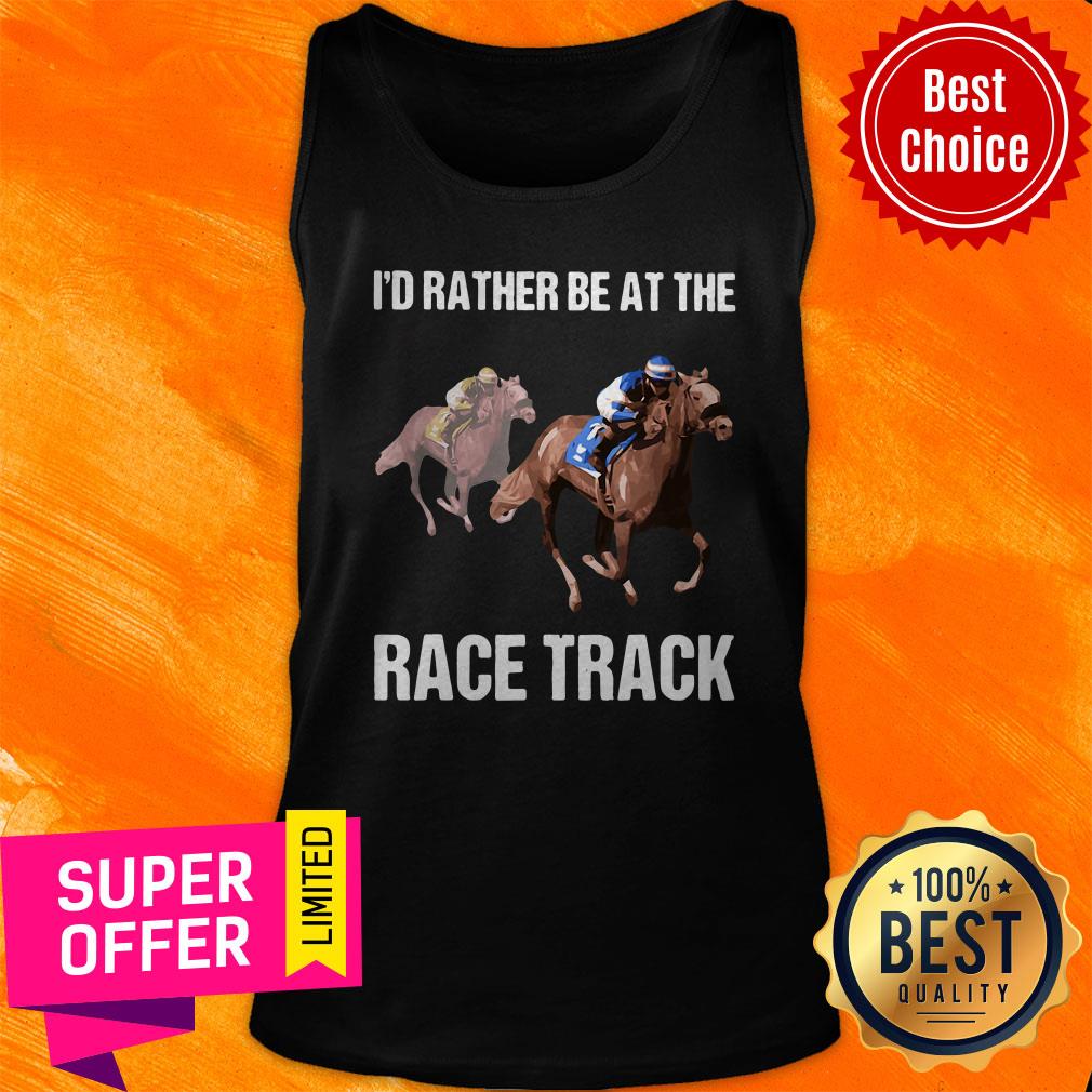 Awesome I'd Rather Be At The Race Track Shirt - Image 4