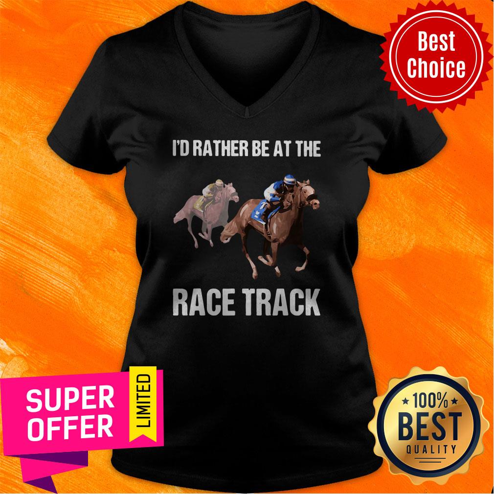 Awesome I'd Rather Be At The Race Track Shirt - Image 3