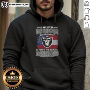 Alternative view of Good I May Live In Georgia But On Gameday My Heart And Soul Belongs To Raiders T-Shirt