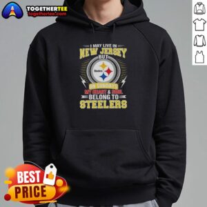 Alternative view of Awesome New Jersey NFL I May Live In Georgia On Sundays My Heart And Soul Belong To Steelers T-Shirt