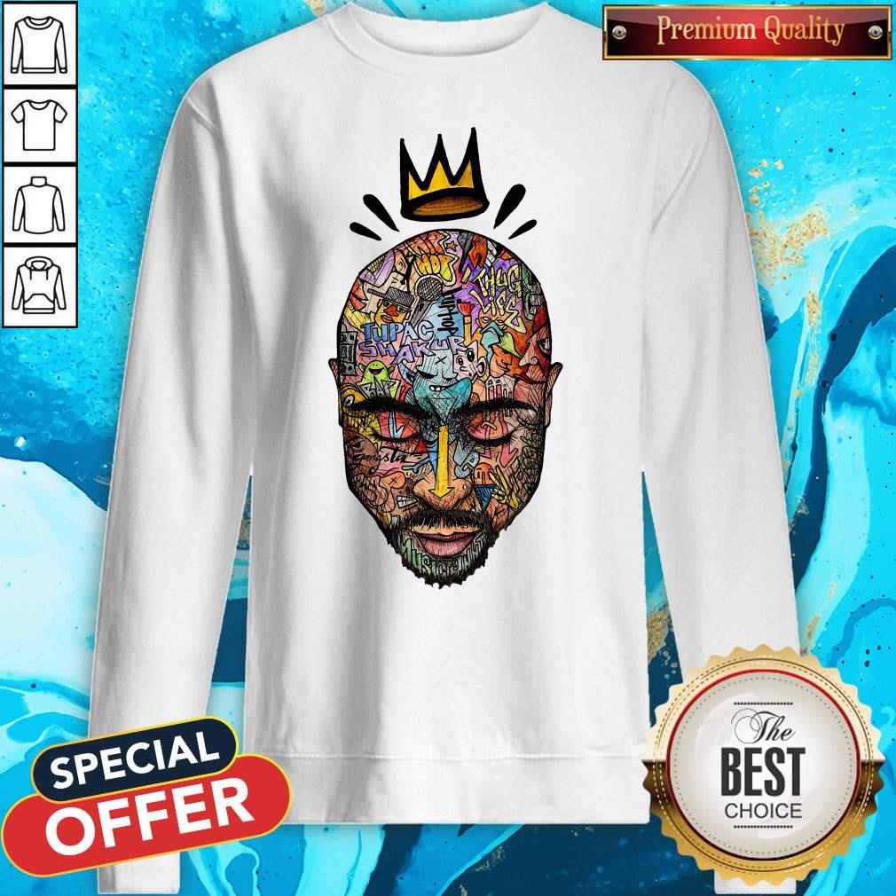 Funny Tupac Shakur Thug Life King Art Shirt - Image 2