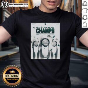 Top Michigan State Spartans Regular Season Champions Back To Back To Back Poster T-Shirt