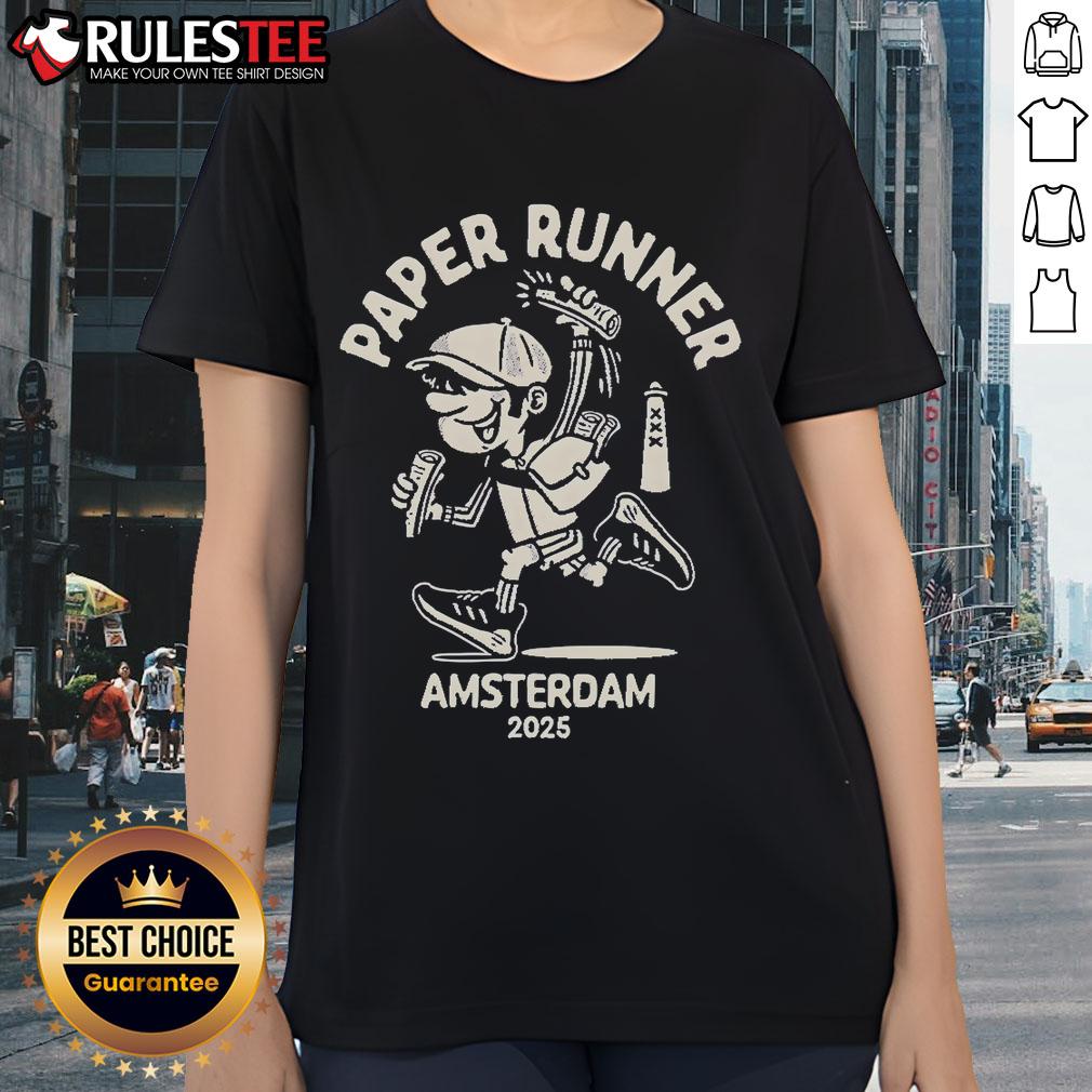 Cute Paper Runner Amsterdam 2025 T-Shirt - Image 3