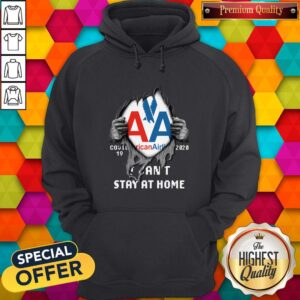 Alternative view of Blood Inside Me American Eagle Airlines Covid 19 2020 I Can’t Stay At Home Shirt