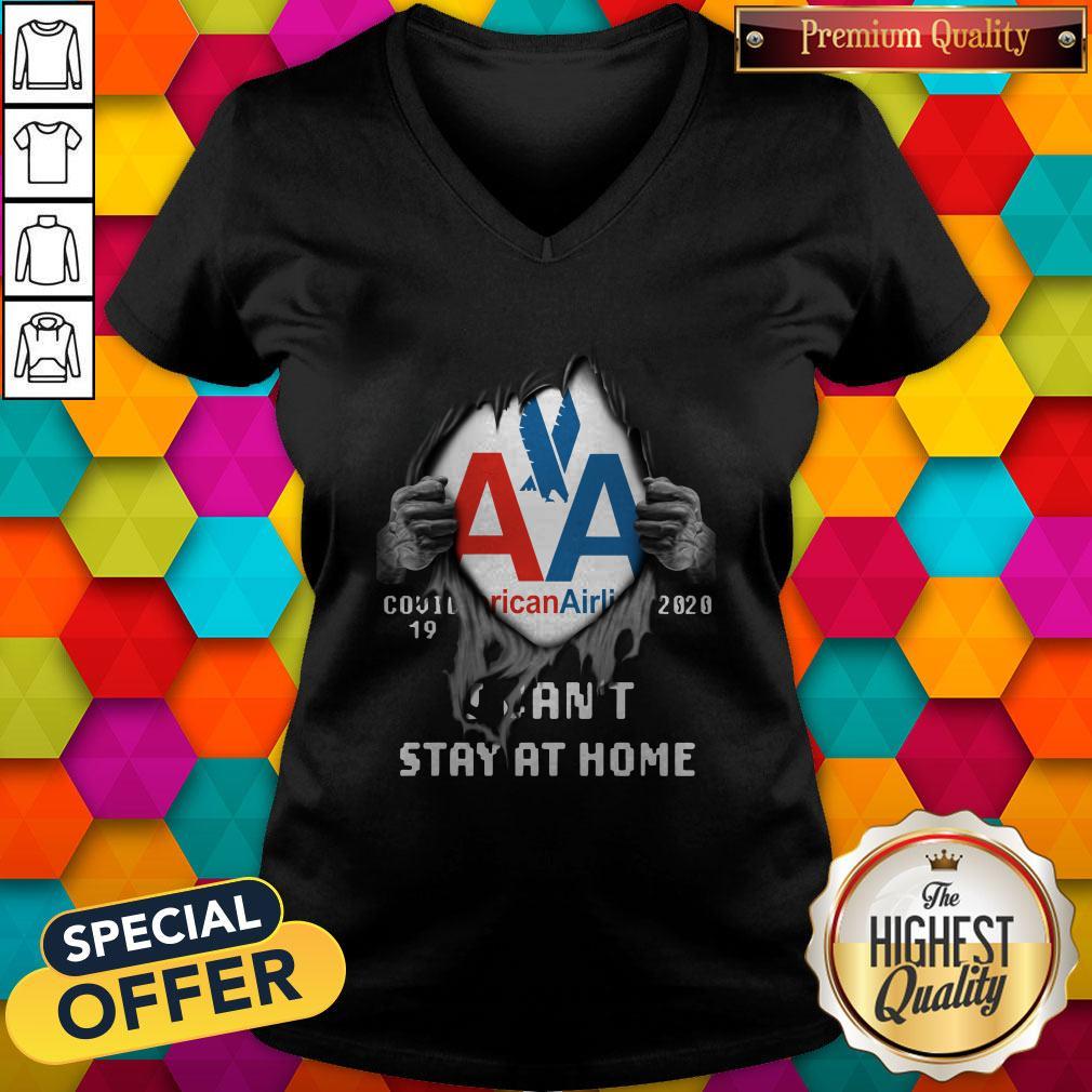 Blood Inside Me American Eagle Airlines Covid 19 2020 I Can’t Stay At Home Shirt - Image 3