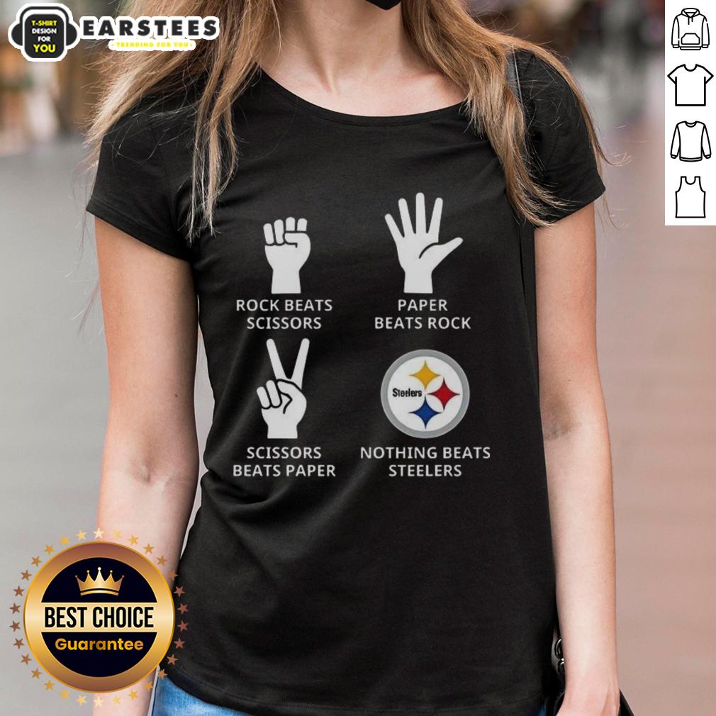 Official Nothing Beats Pittsburgh Steelers Football Logo T-Shirt - Image 3