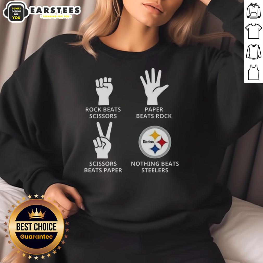 Official Nothing Beats Pittsburgh Steelers Football Logo T-Shirt - Image 5