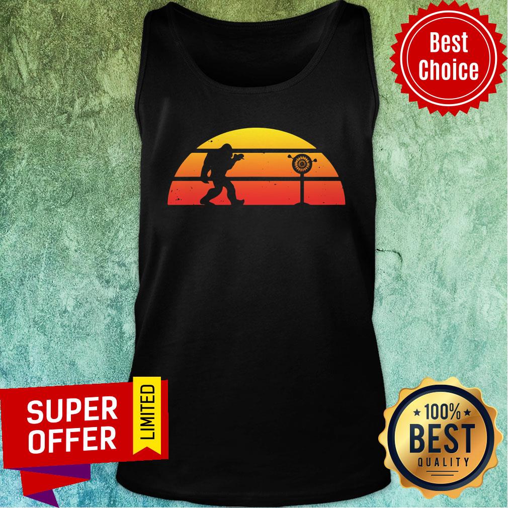 Bigfoot Playing Darts Vintage Shirt - Image 4