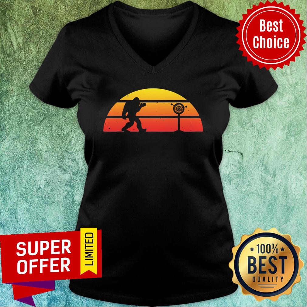 Bigfoot Playing Darts Vintage Shirt - Image 3