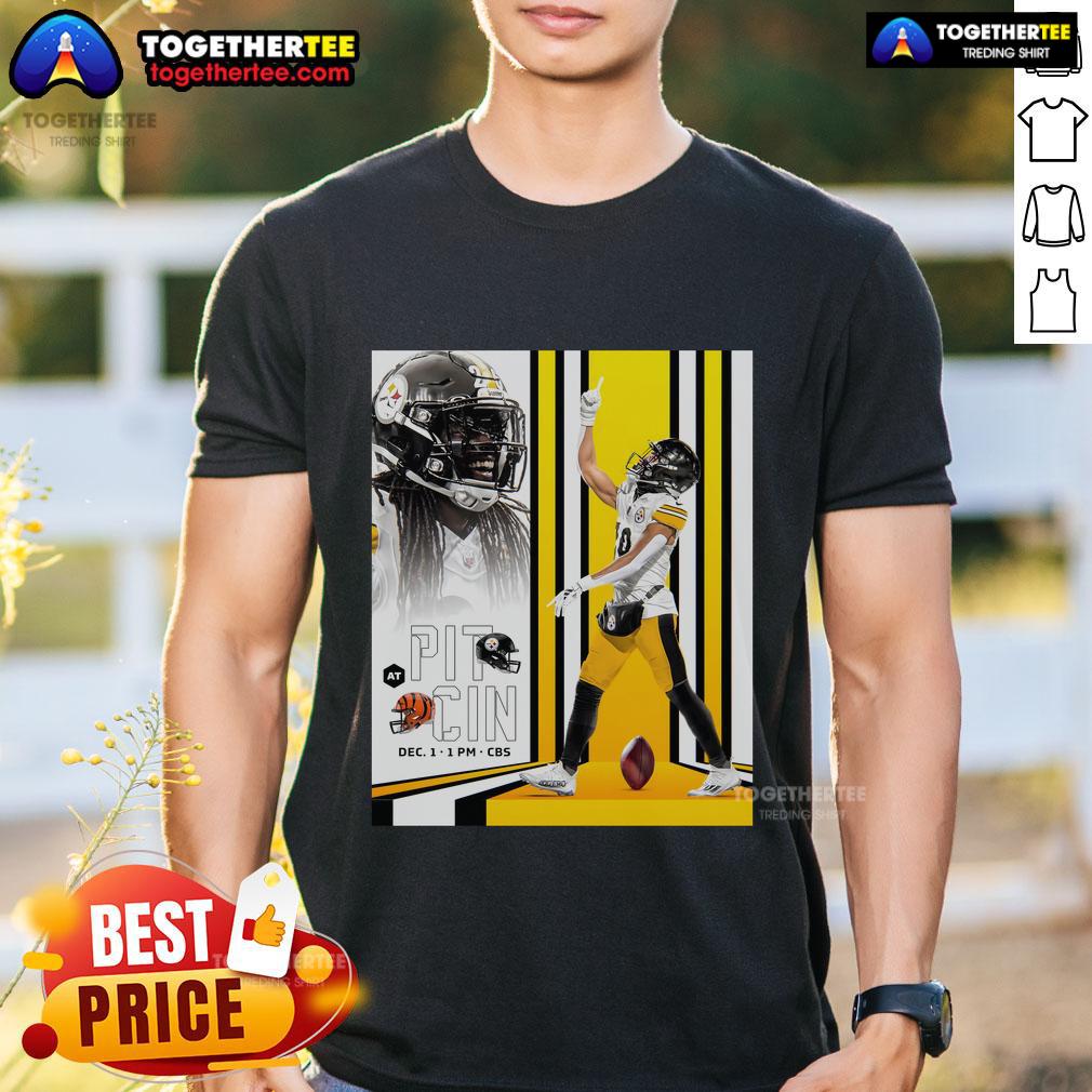 Official We're On To Cincinnati Pittsburgh Steelers At Cincinnati Bengals Dec 1 2024 T-Shirt