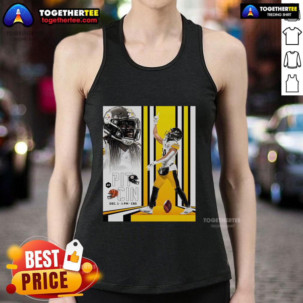 Official We're On To Cincinnati Pittsburgh Steelers At Cincinnati Bengals Dec 1 2024 T-Shirt - Image 4